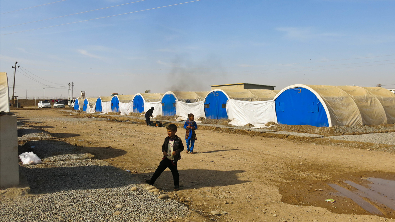 Le camp de Khazer, qui accueille près de 15 000 déplacés.  