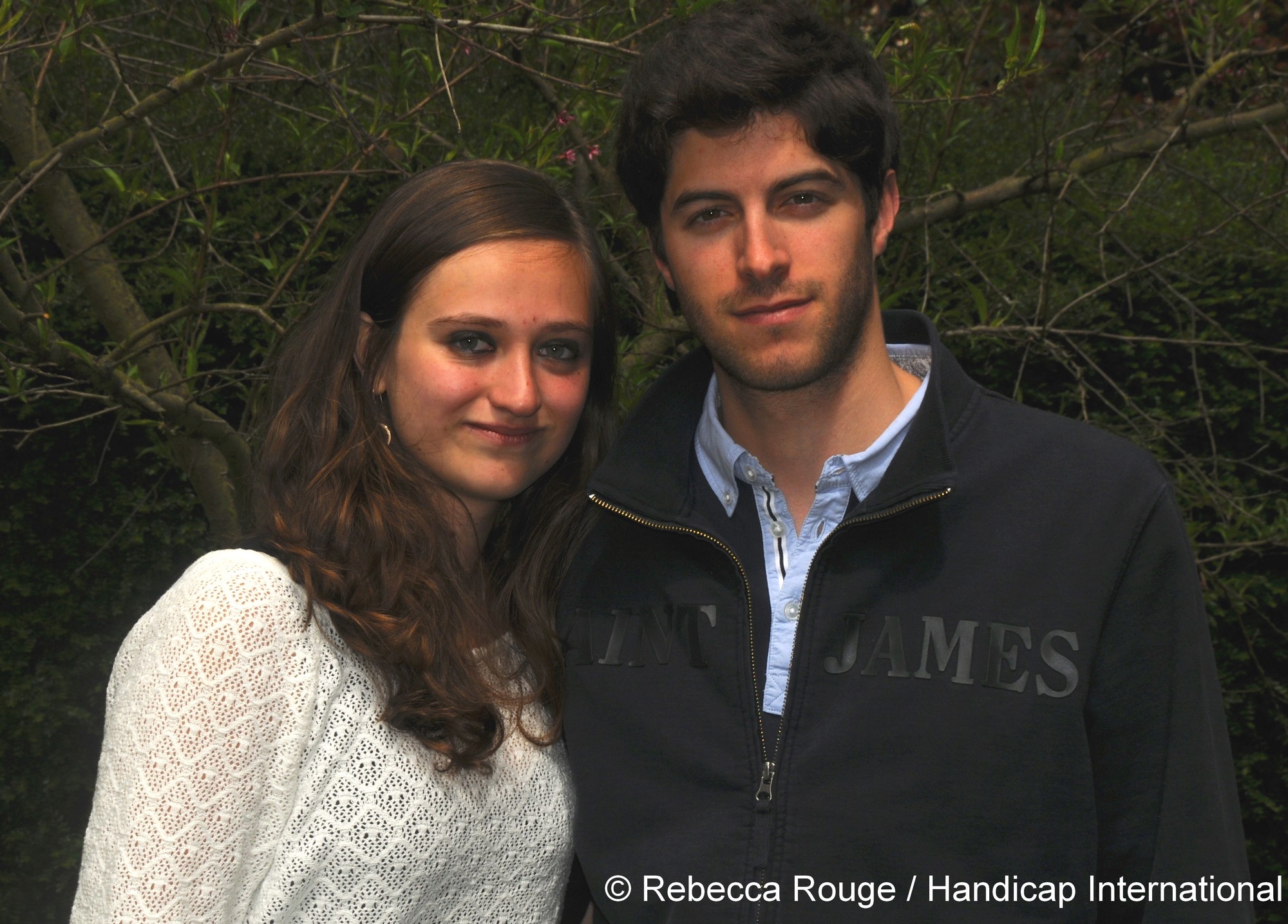 Joéva et Pierre, organisateurs de la Pyramide de chaussures de handicap International à rennes le 24 septembre 2016