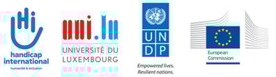 Logo Handicap International / Université du Luxembourg / UNDP / European COmmission