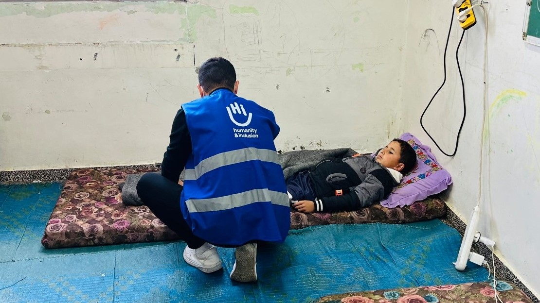 Un jeune garçon, Fouad, suivi par les équipes de HI, à Rafah. 