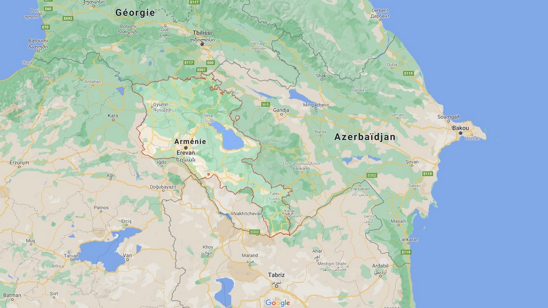 Carte du Caucase Sud 