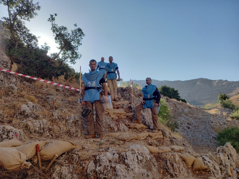 Une équipe de déminage de Handicap International au Liban 