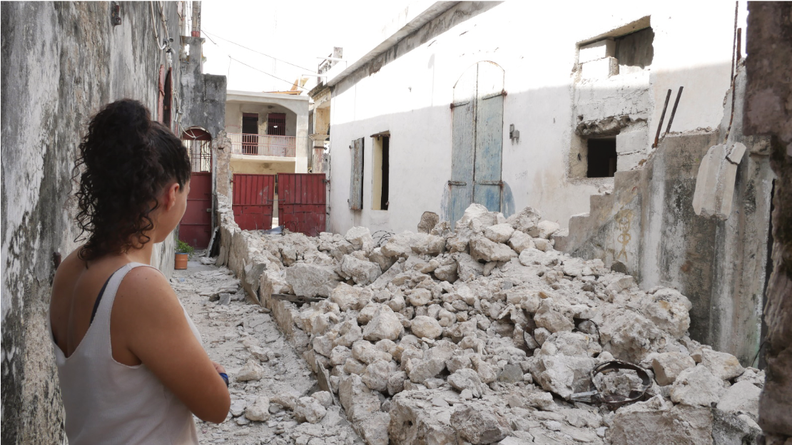 Les destructions au centre de réadaptation des Cayes