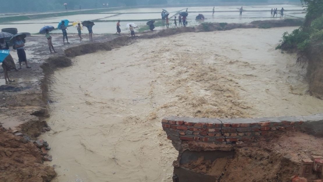 Inondations dans le camp de réfugiés de Kutupalong au Bangladesh