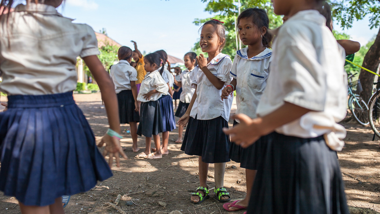 Channa à l'école au Cambodge