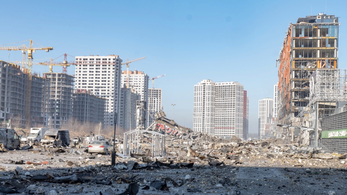 Des immeubles en ruines