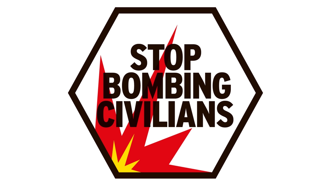 Logo Stop Bombing Civilians - Stop aux bombardements des civils