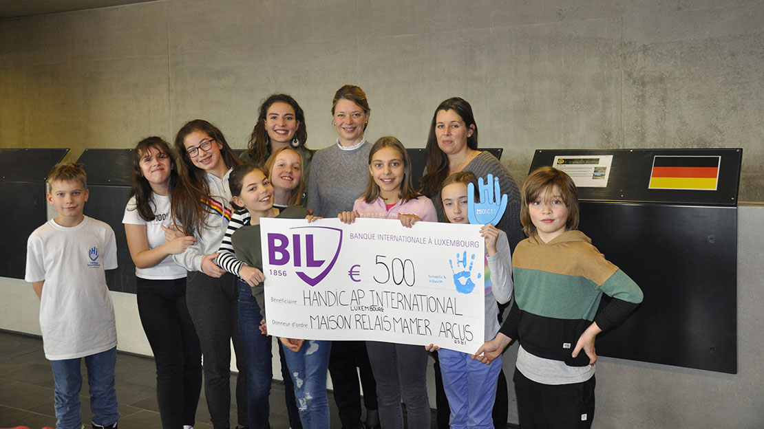 Remise de chèque à la Maison Relais de Mamer
