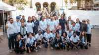 Les bénévoles et l'équipe de HI Luxembourg à la Pyramide de Chaussures 2018