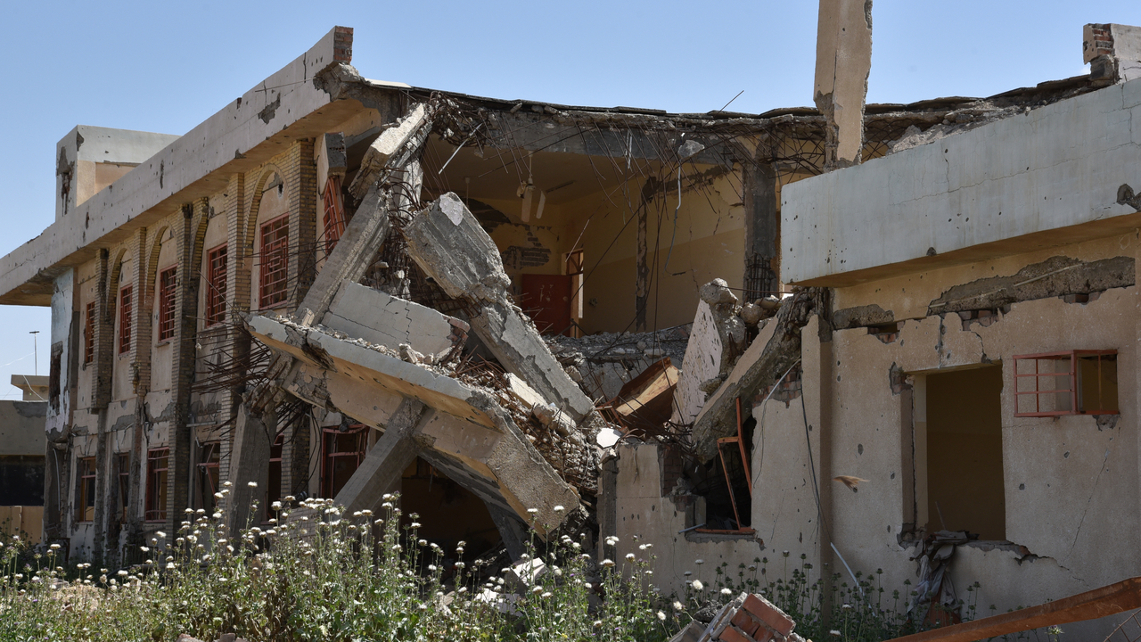 Infrastructure détruite lors de combats en Irak